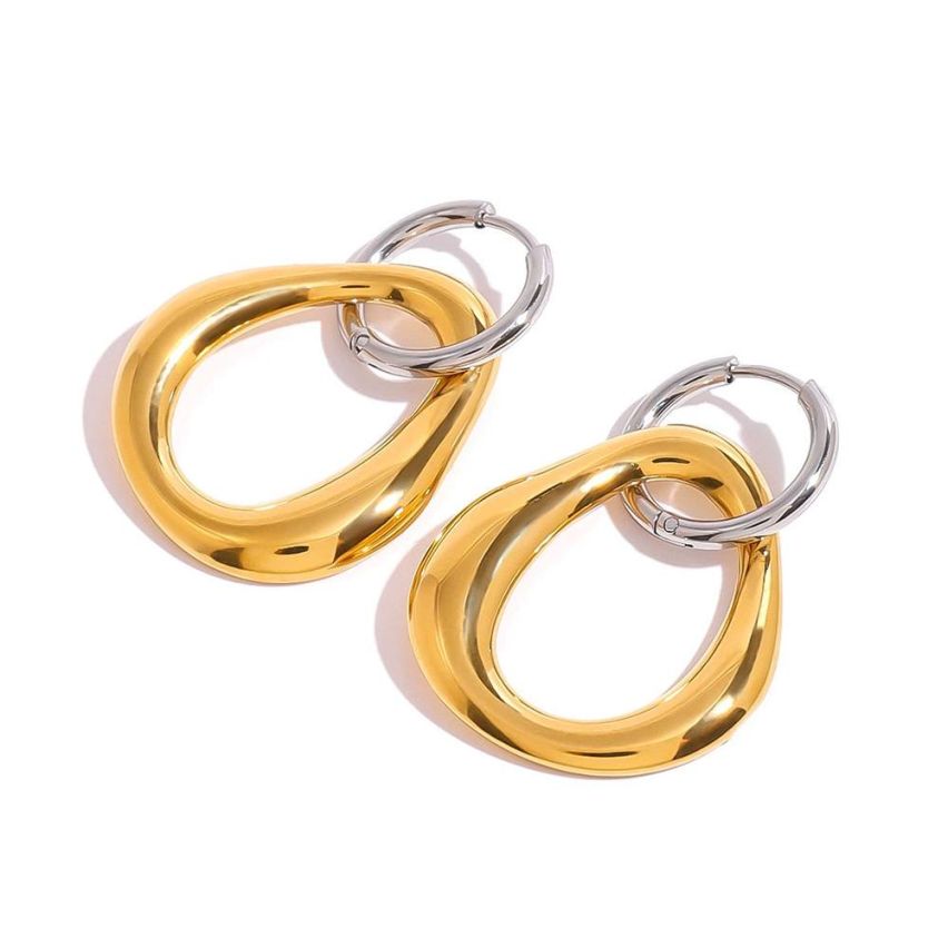 S.Steel Two plating color Long Women-c 6.6g 36x25mm