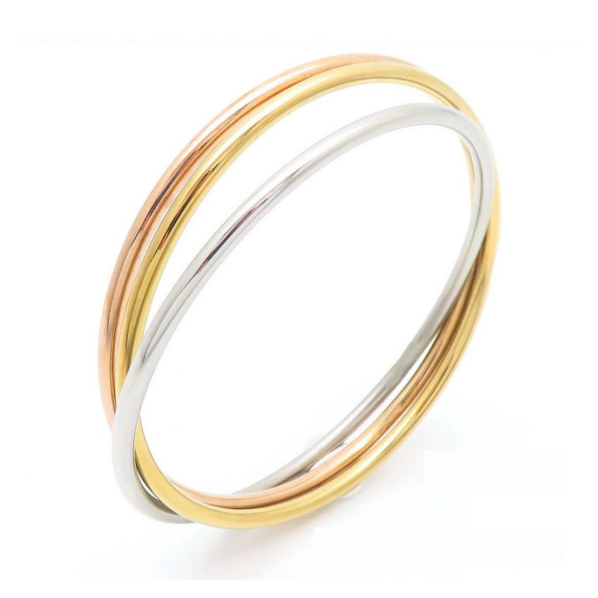 S.Steel Two plating color Smooth Women-c 37g 68x3mm