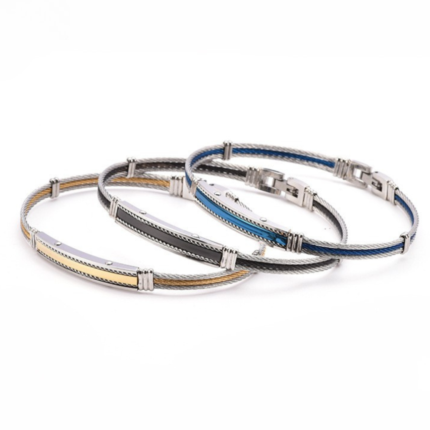 S.Steel Two plating colors With Plate Men-c