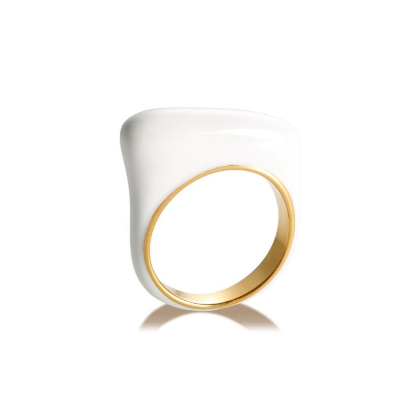 S.Steel White Enamel Smooth Women-c