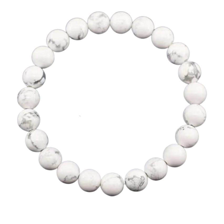 White Natural Stone Beads Men-c 20g 190x8mm
