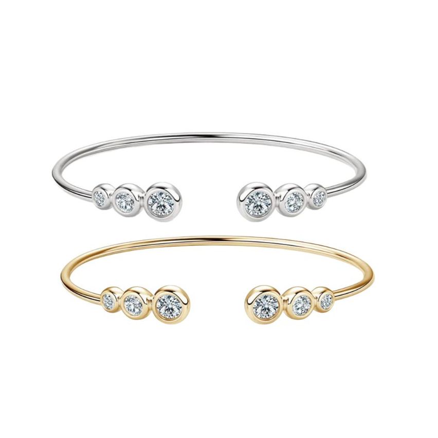 S.Steel New White Zircon Minimalist Women-c 0.02g