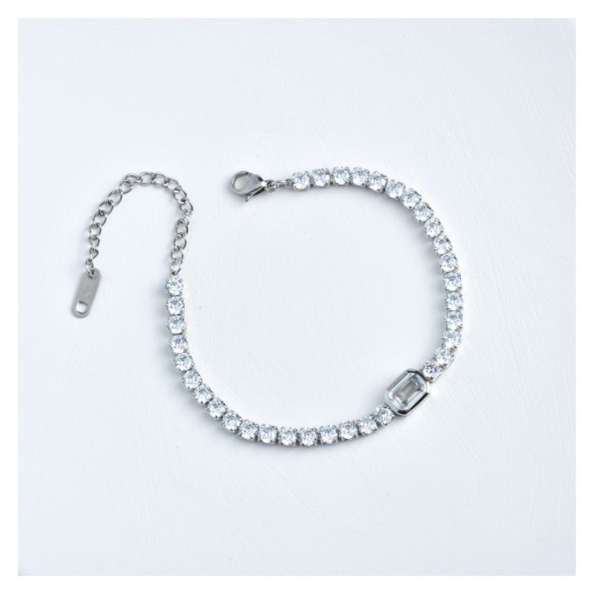 S.Steel White Zircon Women-c