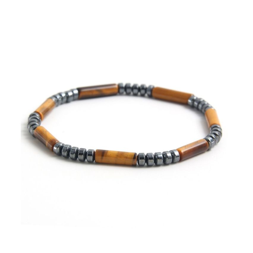 Yellow Tiger Eyes Beads Men-c