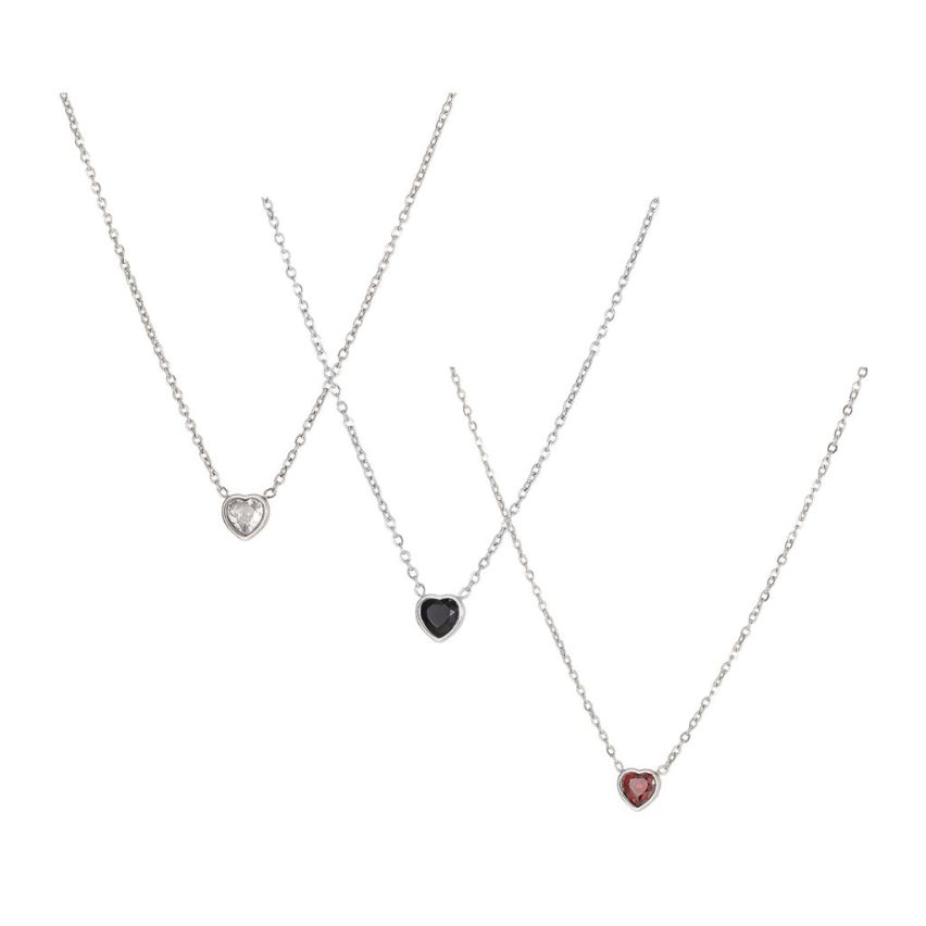 S.Steel Zircon In love Women-c