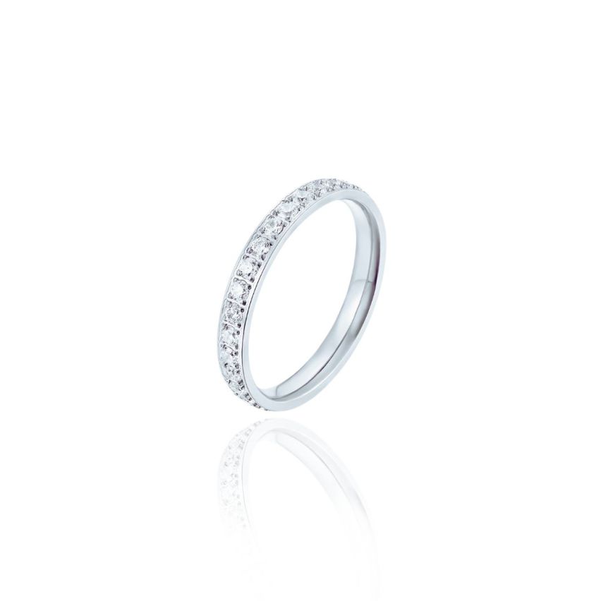 S.Steel Zircon Minimalist Women-c 2.3g - 3mm EU52 - ES12 - US6