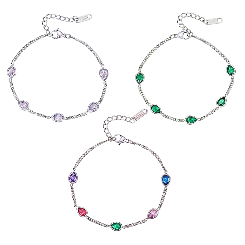 S.Steel Zircon Minimalist Women-c