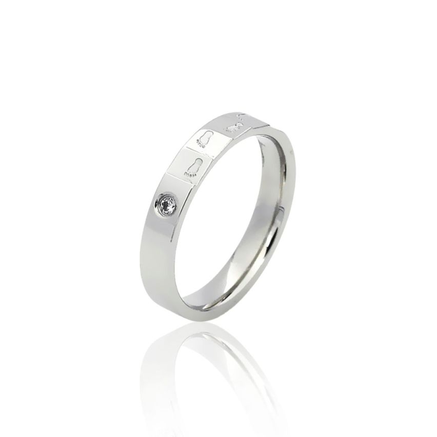 ESSENTIAL S.Steel Zircon Wedding Women-c  - 1.5mm EU48 - ES8 - US4,50 