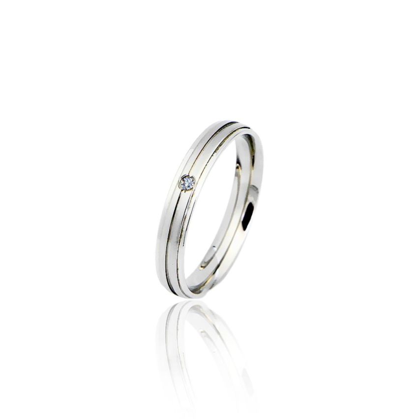 ESSENTIAL S.Steel Zircon Wedding Women-c  - 1.5mm EU57 - ES17 - US8 
