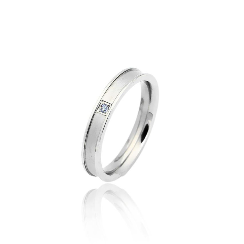 S.Steel Zircon Wedding Men-c - 1.8mm EU57 - ES17 - US8