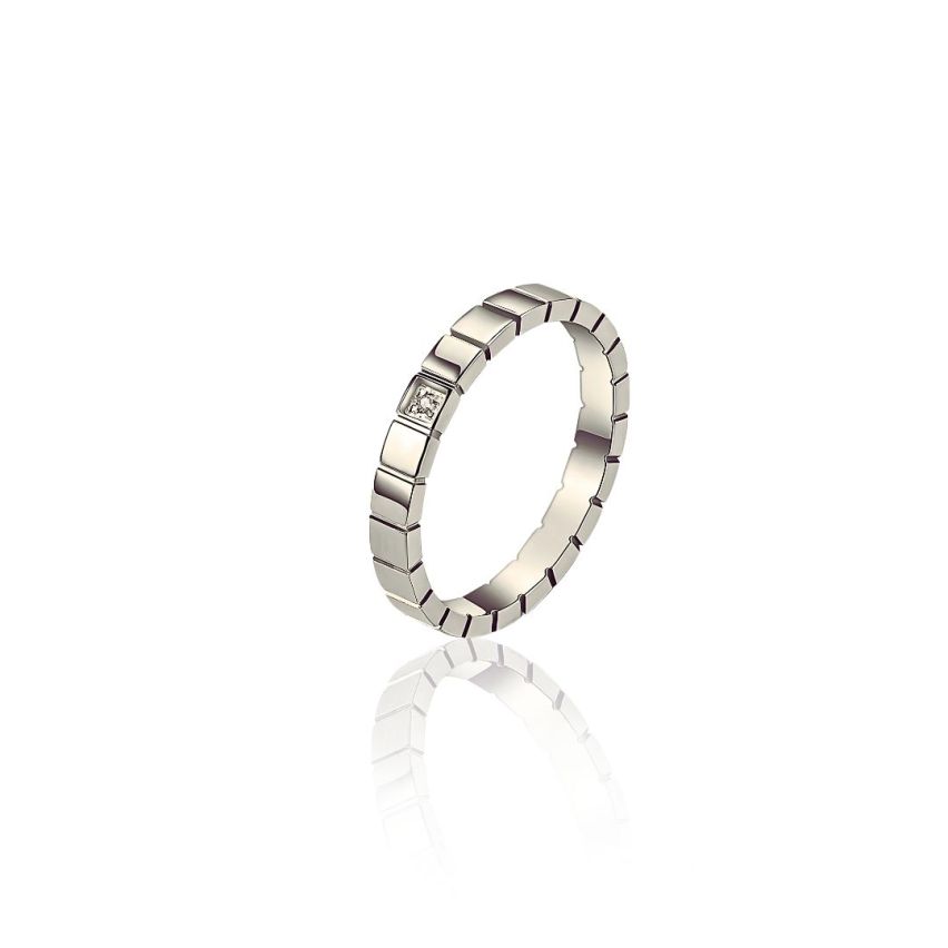 S.Steel Zircon Wedding Women-c 2g - 3mm EU54 - ES14 - US7