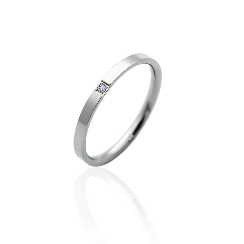 ESSENTIAL S.Steel Zircon Wedding Women-c EU57 - ES17 - US8 